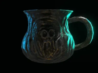 Stylize Iron Jug Free low-poly 3D model