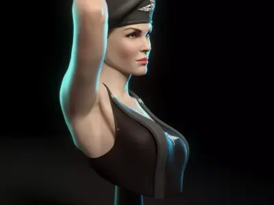 Dizzy Flores from Starship Troopers - Bust Free 3D print model