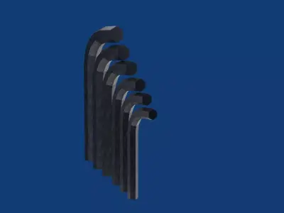 Realistic Hex Key Wrenches - Ready for Unreal Engine 5 Low-poly 3D model