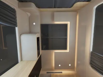 Mercedes Benz sprinter 6M Self propelled C-type RV interior 3D model