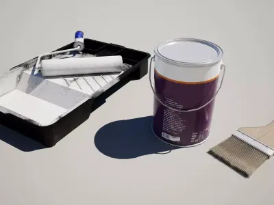Paint Tools Pack Low-poly 3D model