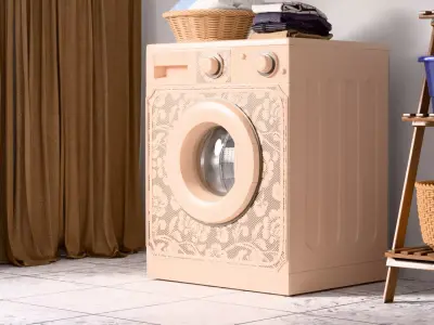 Vintage Washing Machine 3D model