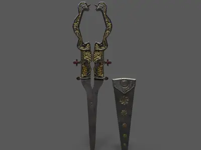 Medieval Fancy Scissors Free 3D model