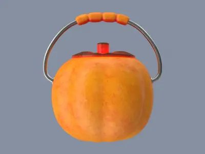 Jack o Lantern Glow face Bucket 3D model