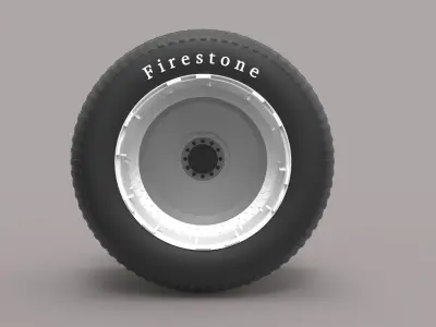 Double wheel from monster truck 3D model