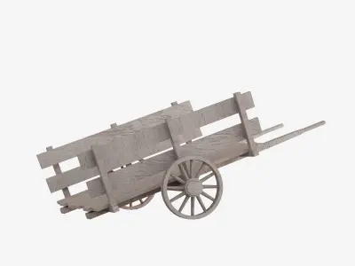 Medieval Cart Low-poly 3D model order