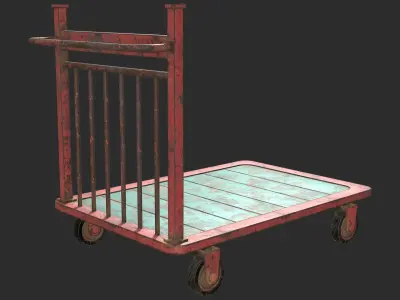 Cart 2 Low-poly 3D model