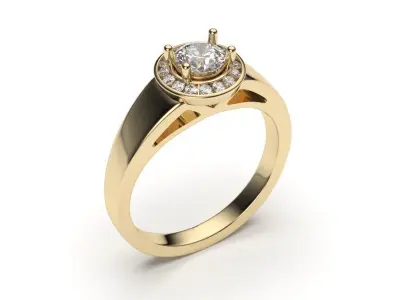 solitaire with ring sizes  8 part S129 3D print model