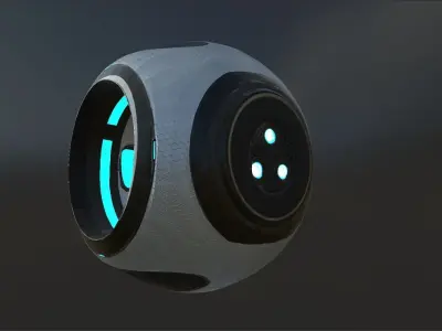 Scifi Camera Drone Low-poly 3D model
