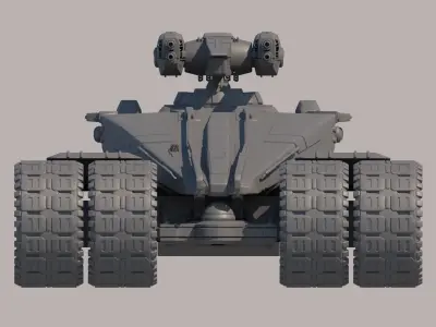 Sci-Fi Military Vehicle 3D model