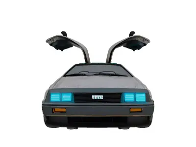 Cyberpunk Flying Car Futuristic Sci-Fi Vehicle 3D Model GLB 3D model