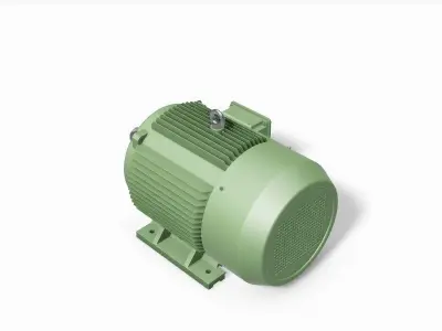 225M B3 Left 2 Pole IEC electric motor - 3D CAD model 3D model
