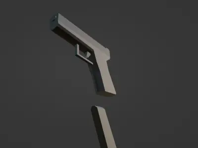 Glock-17 Low poly Low-poly 3D model