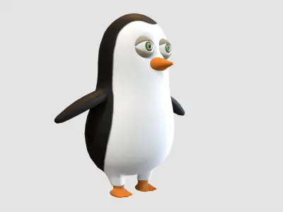simple cartoon penguin  3D model