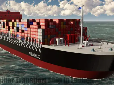 Container Ship 3D model shop
