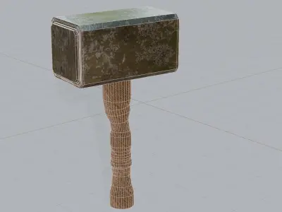 Realistic 3D Hammer Model Free 3D model
