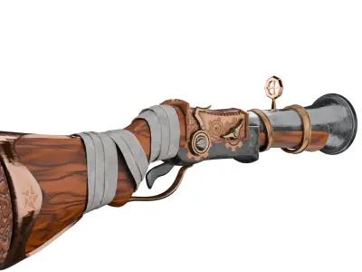 Steampunk Gun 3D model get