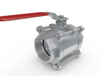 Valve Ball steel for industrial 3D model