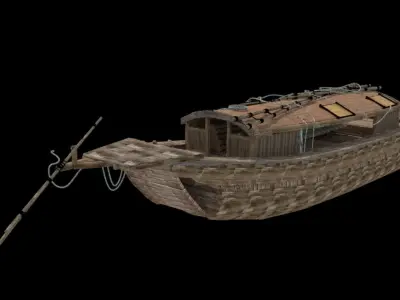 Chinese junk fishing  boat  3D model
