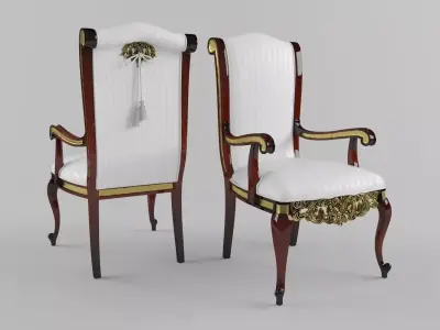 dining chairs classic 3d model 3D model
