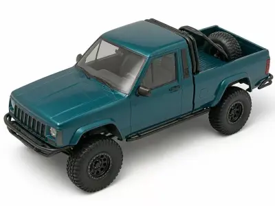 Rugged Teal Off Road Adventure Pickup 3D model