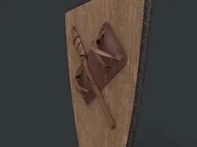 Medieval Kite Shield 3D model