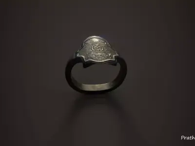 Antique Ornamental ring Free low-poly 3D model