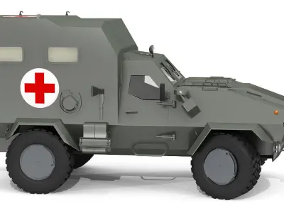Ambulance vehicle 3D model