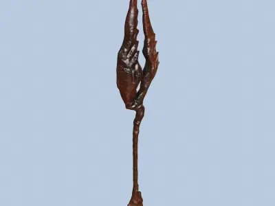 Battle spear for Alien Invader Low-poly 3D model
