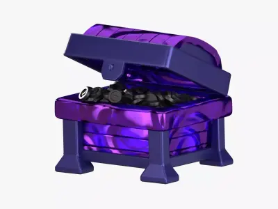 Treasure Chest 3D Illustration 3D model purchase