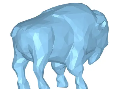 Bison Low Poly 3D model