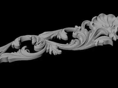 dekor die cut - ornate border 3D model