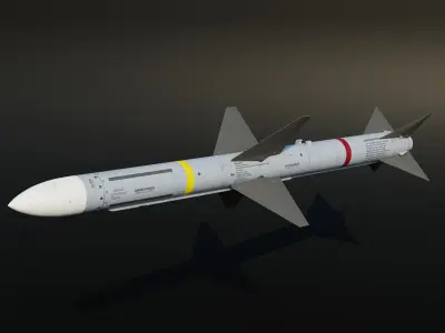 Aim 7 Sparrow Missile 3D model