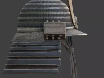 Ancient Samurai Kabuto 3D Model Low-poly 3D model