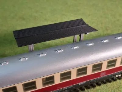 Single Edge Platform Roof2 1-87 FDM color 3D print model