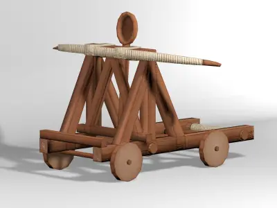 Medieval Catapult Low-poly 3D model purchase