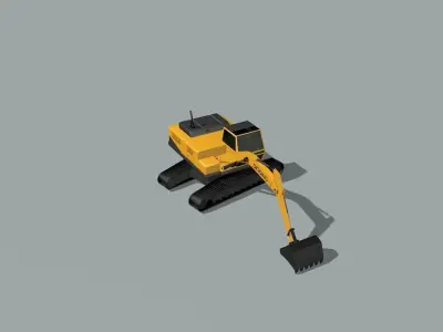 set of construction equipment 3D model