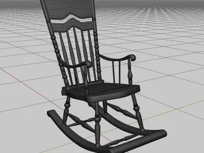 Old Rocking Chair 3D model
