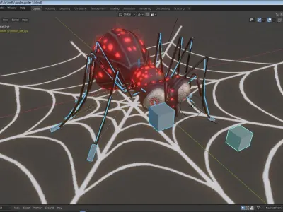 spider Low-poly 3D model 2