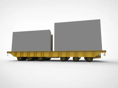 hull trailer shipyard 3D model