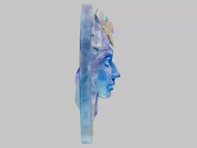 Stylized Face Mask Low-poly 3D model