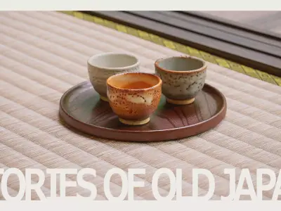 Japanese Guinomi Cup Set Low-poly 3D model