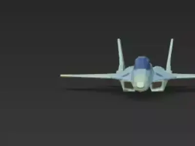 Low Poly Stealth Jet 3D Model Stylized Military Aircraft Low-poly 3D model