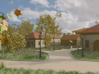 Mountain Village 3D model 6