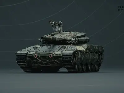 Realistic Military Tank 3D Model  Detailed Combat Vehicle Asset 3D model