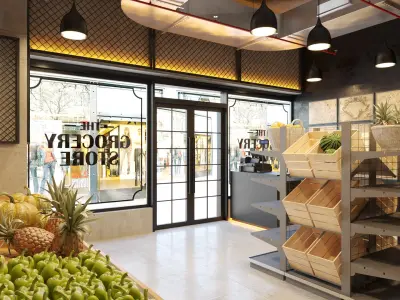 Grocery Store 3D model buy