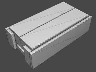 Old Crate Low-poly 3D model order