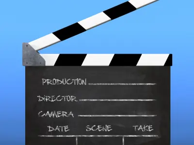 Film Clapper Low-poly 3D model