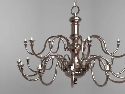 Antique Chandelier Low-poly 3D model purchase