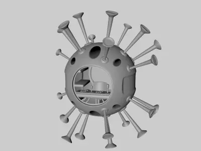 Corona Spaceship 3D model